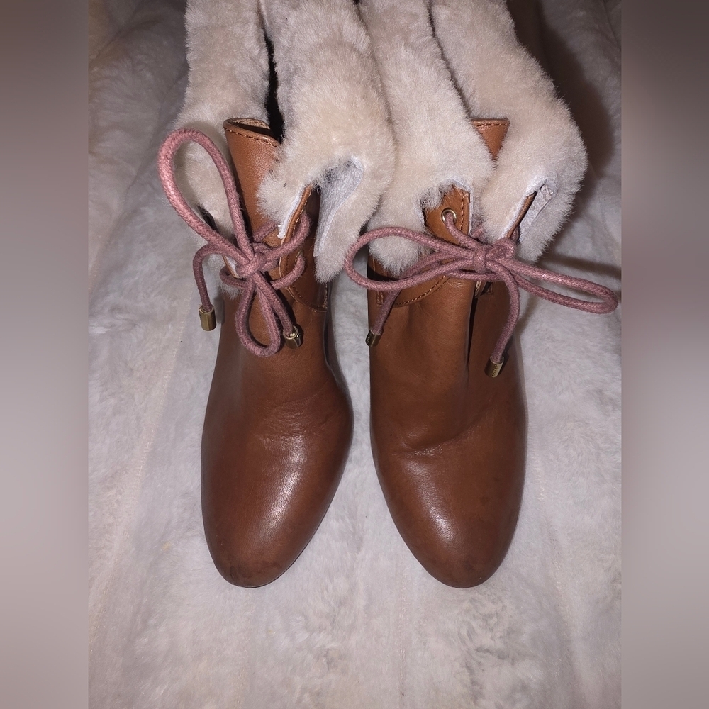 Coach Tan Ankle Boots